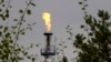 A flame burning natural gas is seen at an oil refinery located on a branch of the Druzhba oil pipeline, which moves crude through the pipeline westwards to Europe, near Mozyr, some 300 km (186 miles) southeast of Minsk, Belarus, Sept. 11, 2013. 